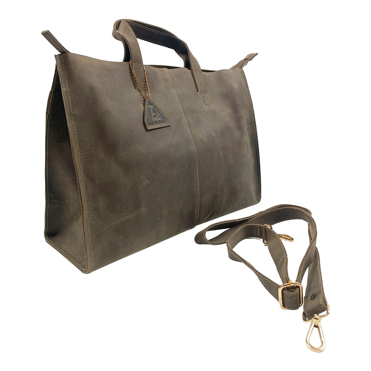 Cerused-Charcoal-finish-women-laptop-Handbag-shoulder-bag-side