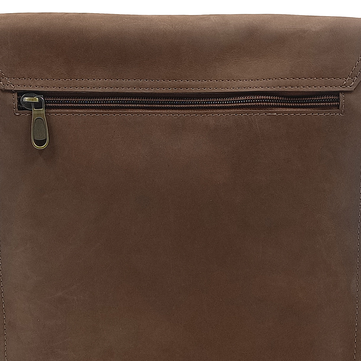 Leather Dark Oak Messenger Bag for Notepad