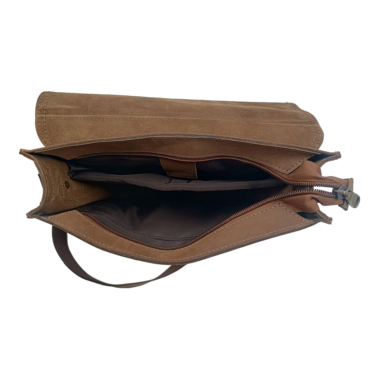 Leather Dark Oak Messenger Bag for Notepad