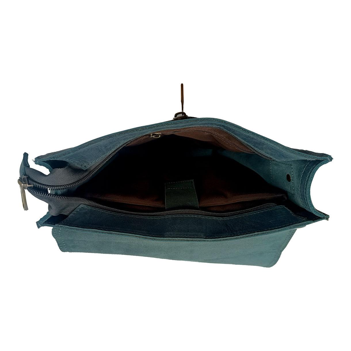 Leather Dark Slate Blue Messenger Bag for Notepad