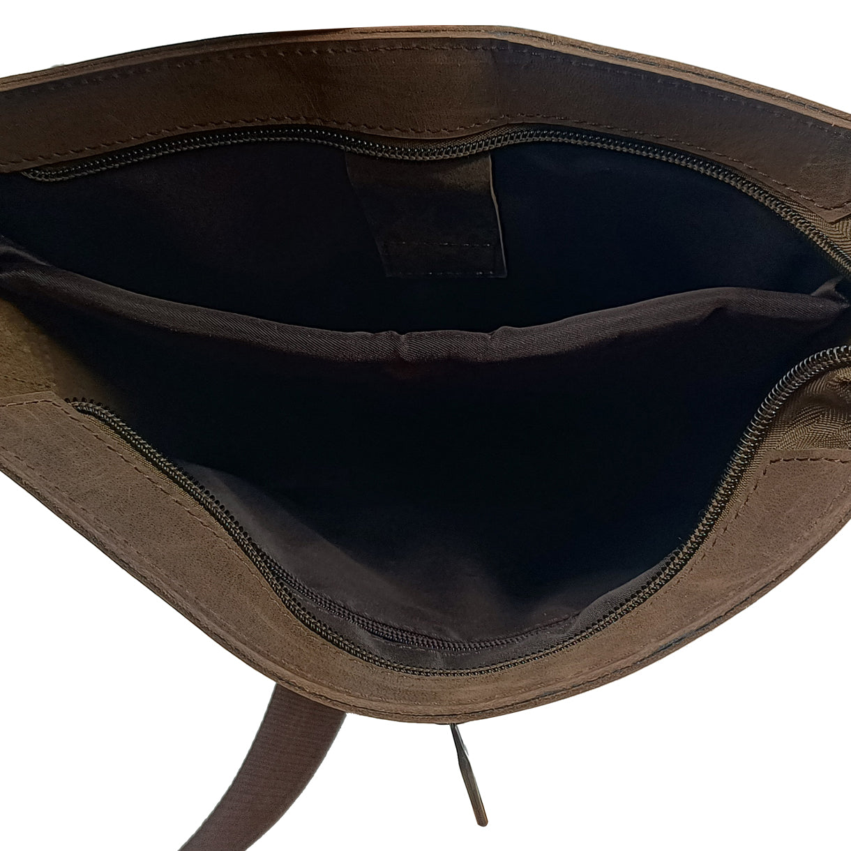 Leather Havana Brown Messenger Bag for Notepad
