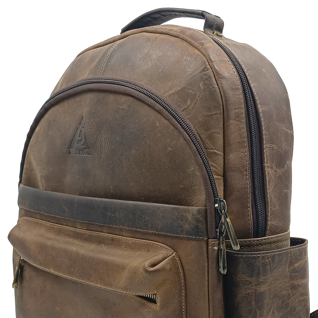 Leather Pulpis Brown Laptop Backpack Bag
