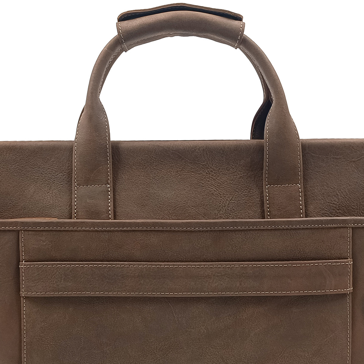 Leather Ragno Rewind Tobacco Laptop Messenger Bag for Men