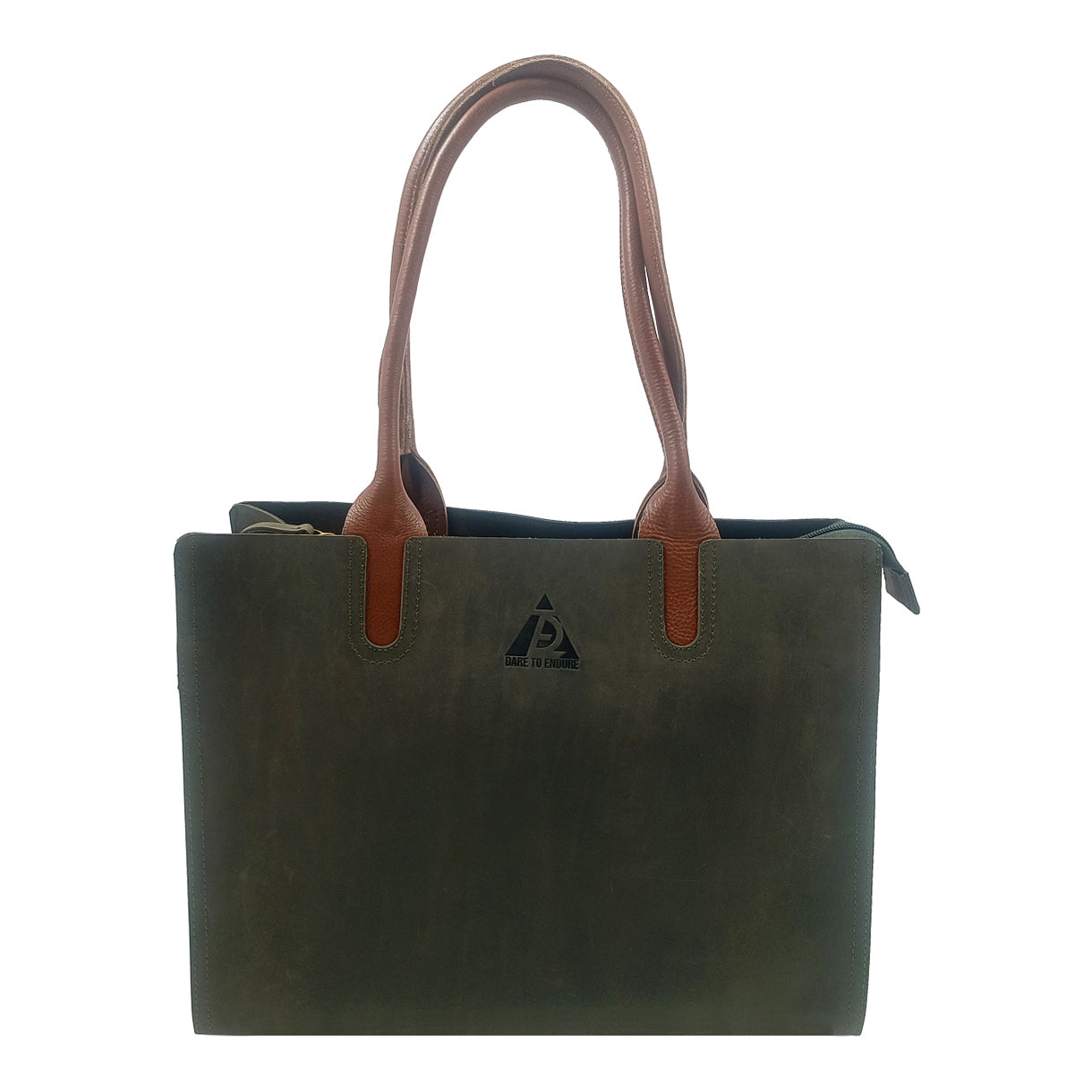 dark-muted-green-finish-Handbag-front