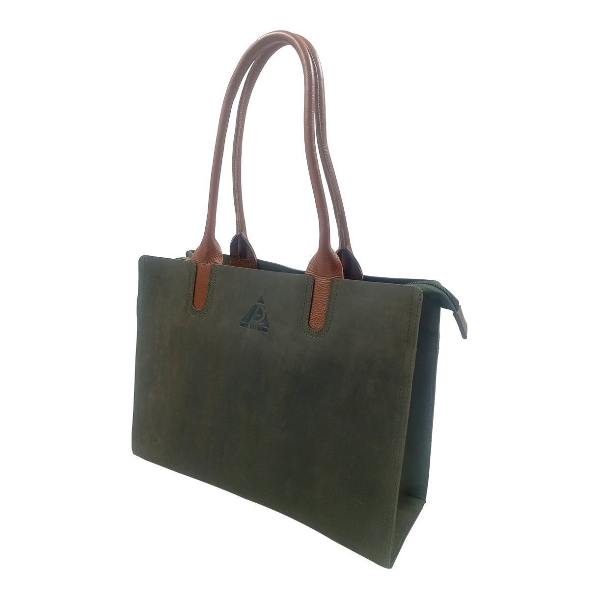 dark-muted-green-finish-Handbag-side-1