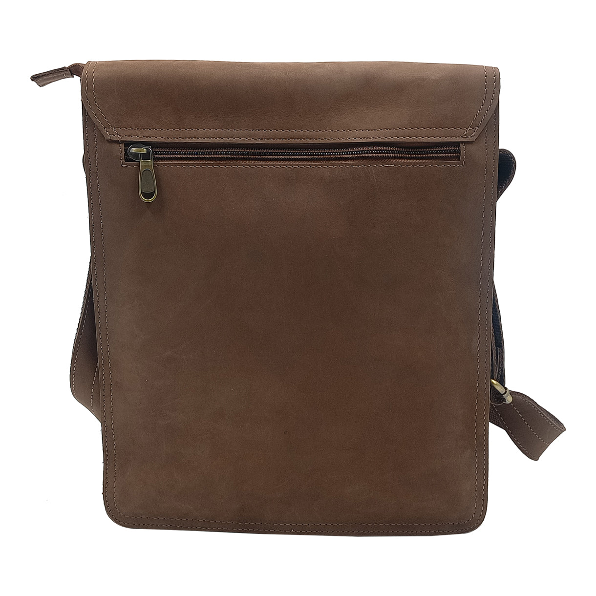 Leather Dark Oak Messenger Bag for Notepad