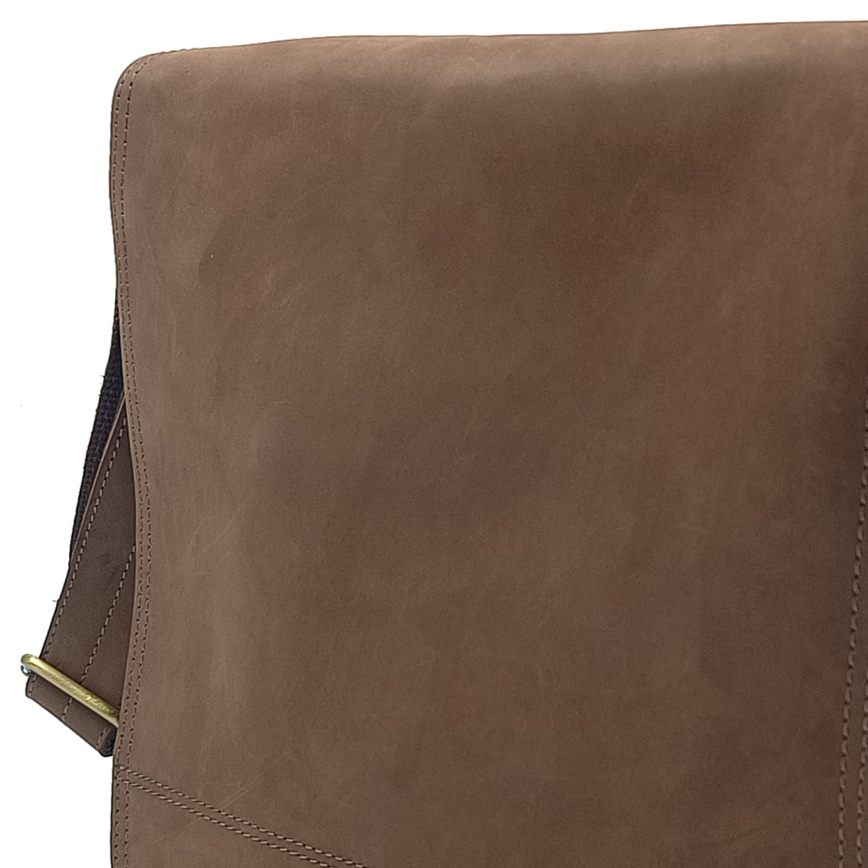 Leather Dark Oak Messenger Bag for Notepad