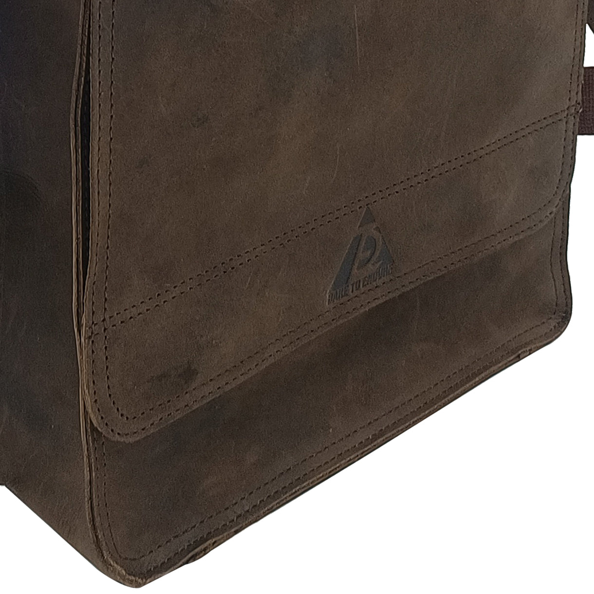 Leather Havana Brown Messenger Bag for Notepad