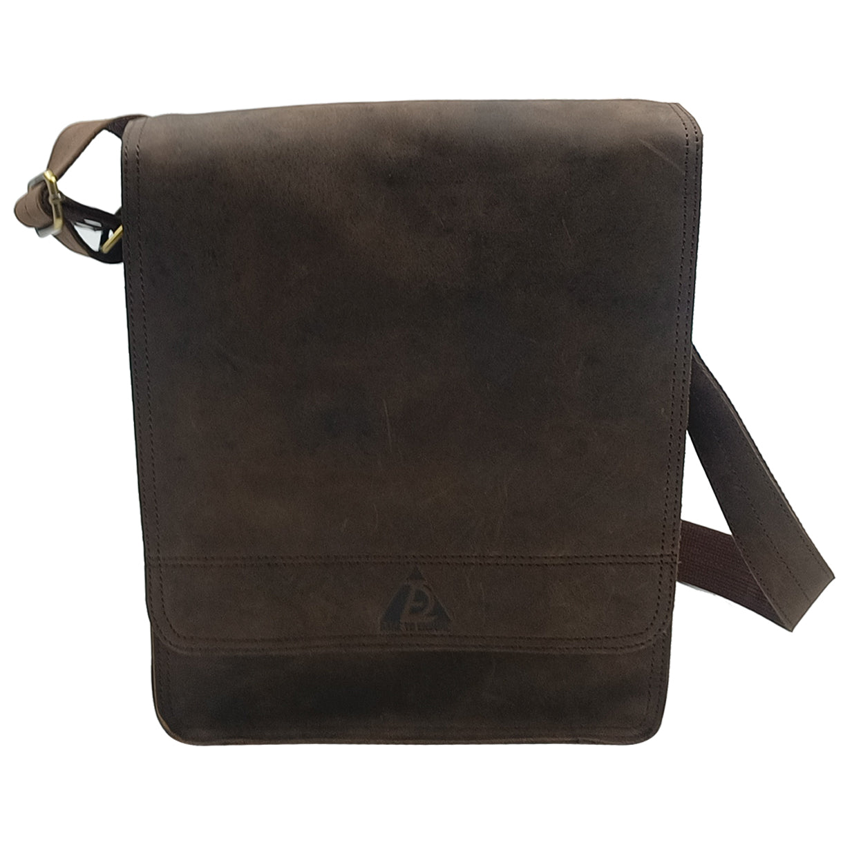 Leather Havana Brown Messenger Bag for Notepad