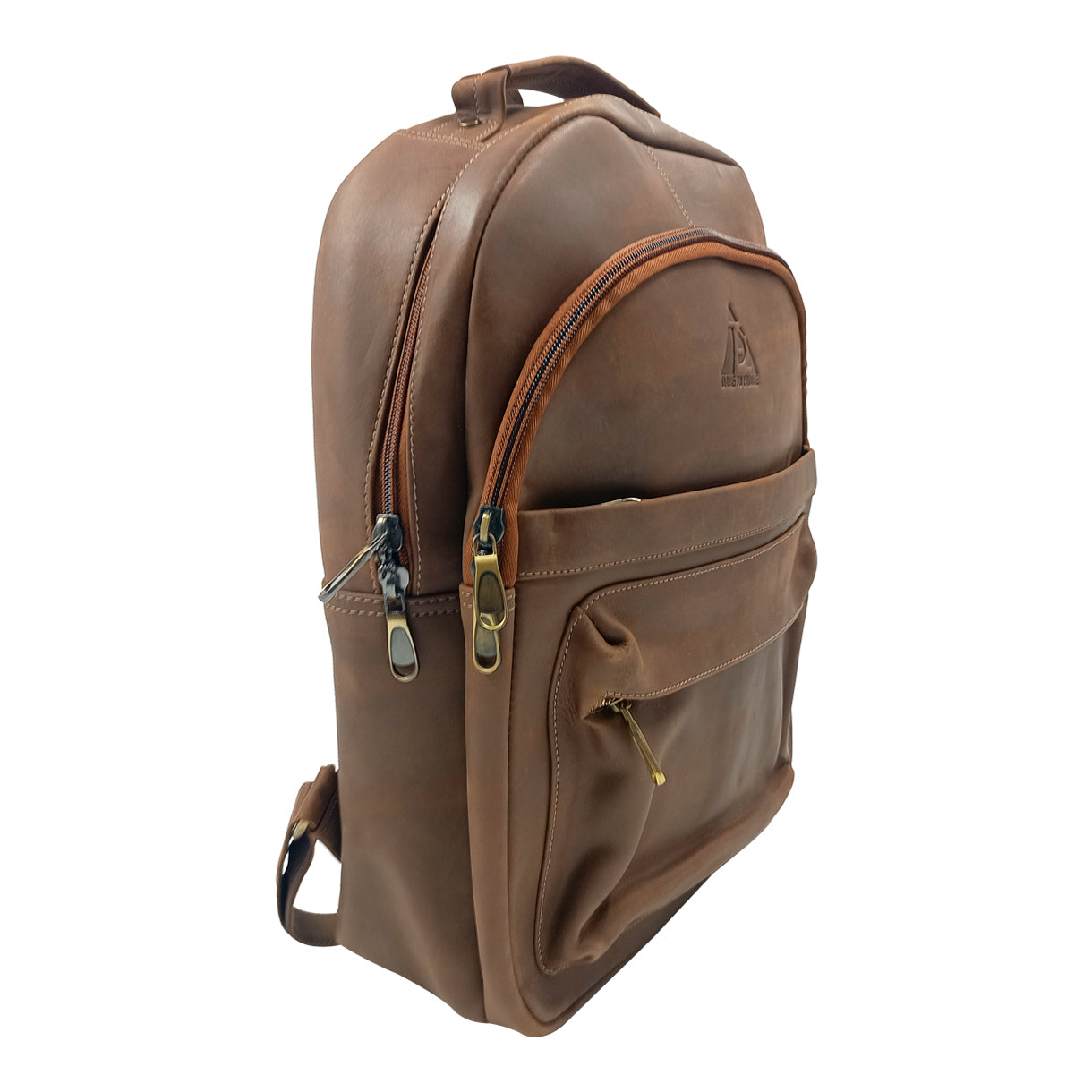 Majolica-Brown-finish-laptop-backpack-bag-Unisex-Side-1