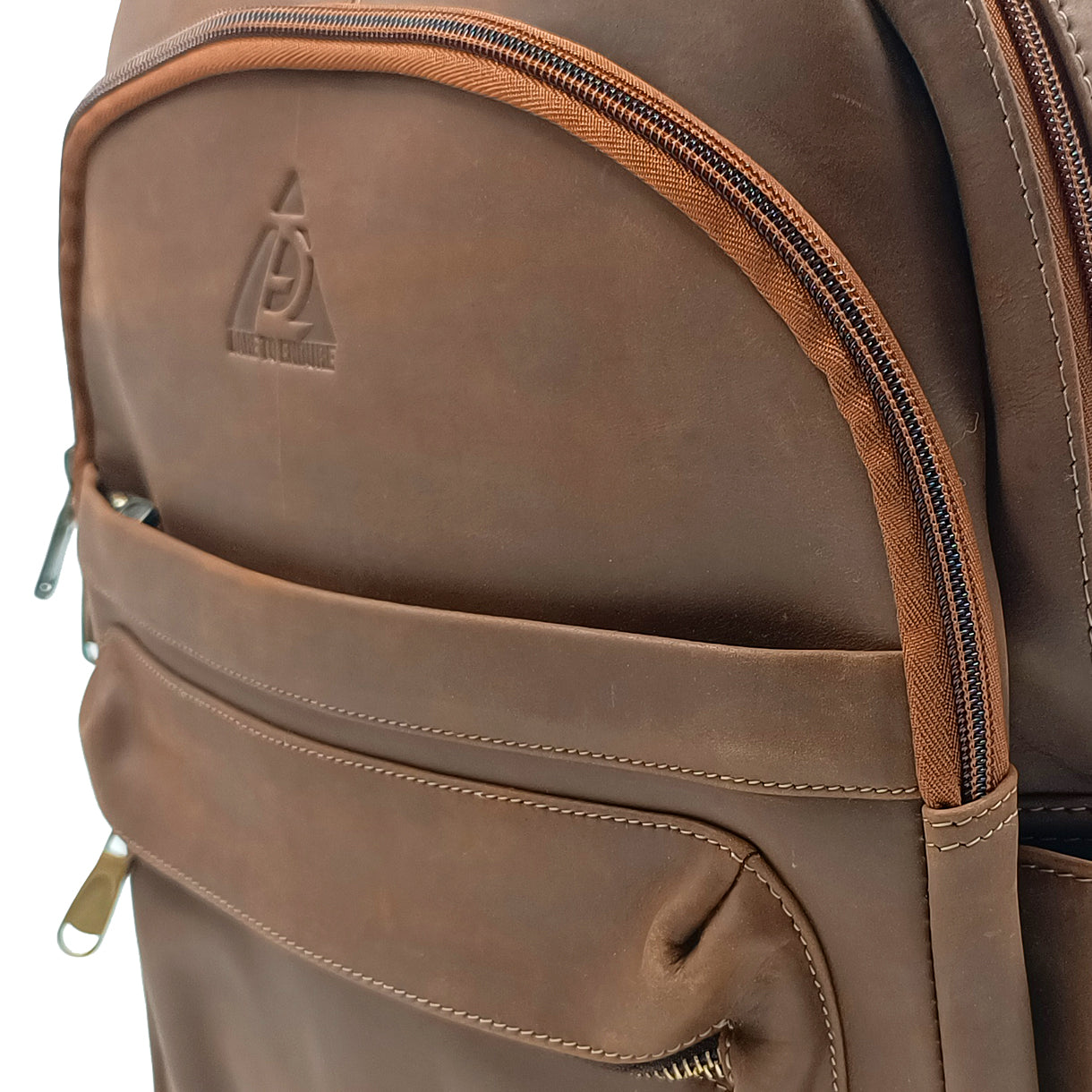 Majolica-Brown-finish-laptop-backpack-bag-Unisex-detail
