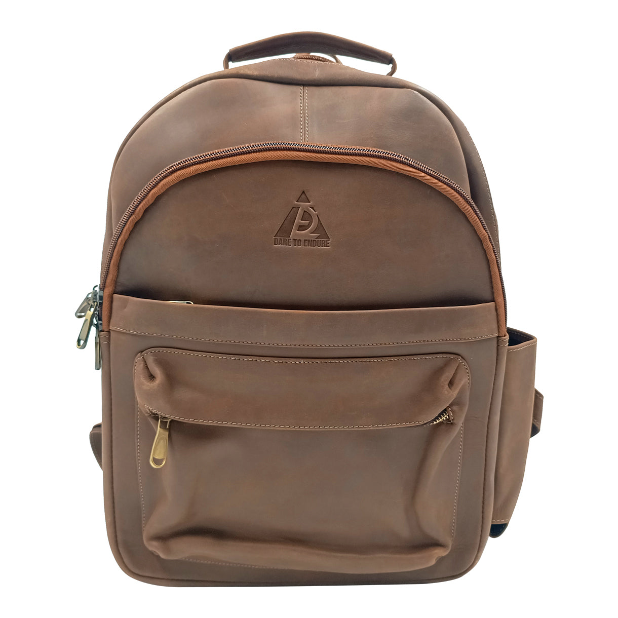 Majolica-Brown-finish-laptop-backpack-bag-Unisex-front