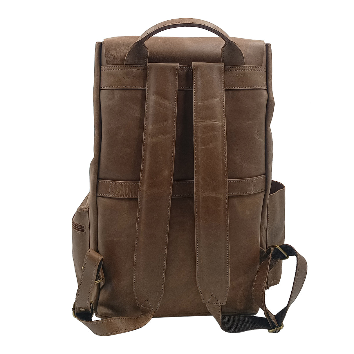 Leather Mud Brown Travel & Laptop Backpack