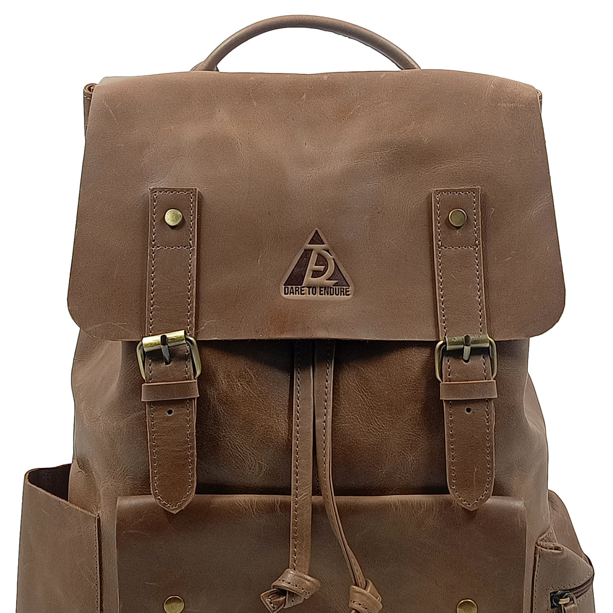 Leather Mud Brown Travel & Laptop Backpack