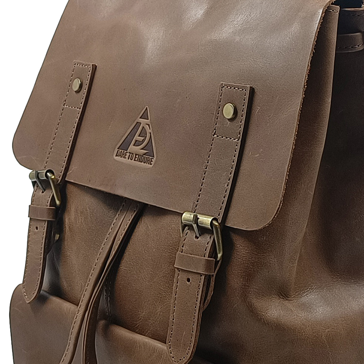 Leather Mud Brown Travel & Laptop Backpack