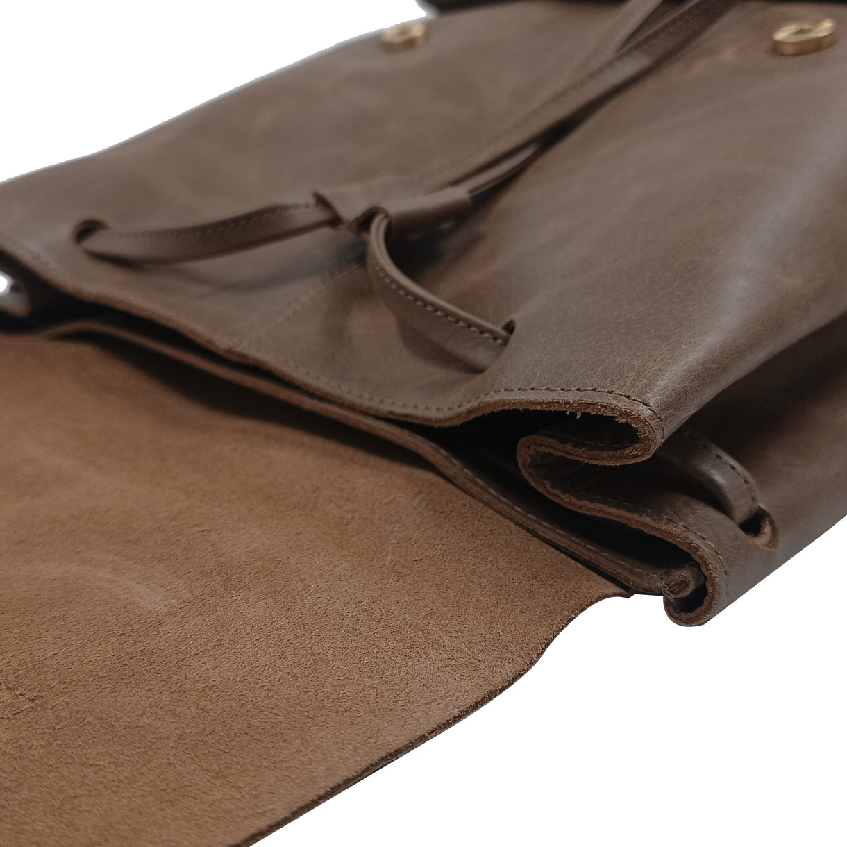 Leather Mud Brown Travel & Laptop Backpack