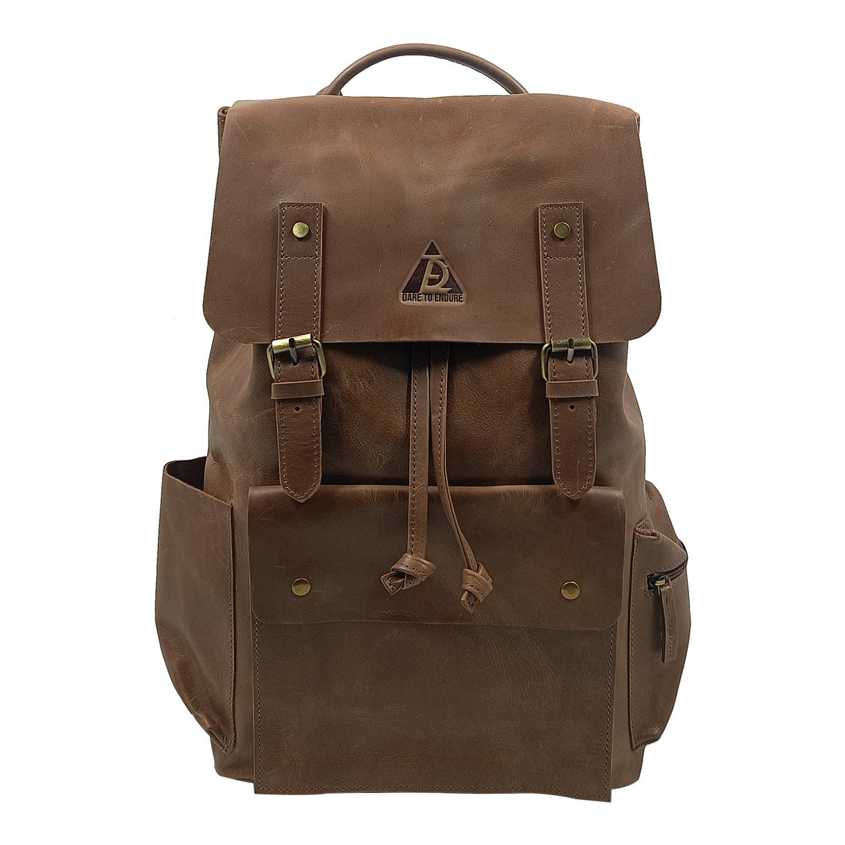 Leather Mud Brown Travel & Laptop Backpack