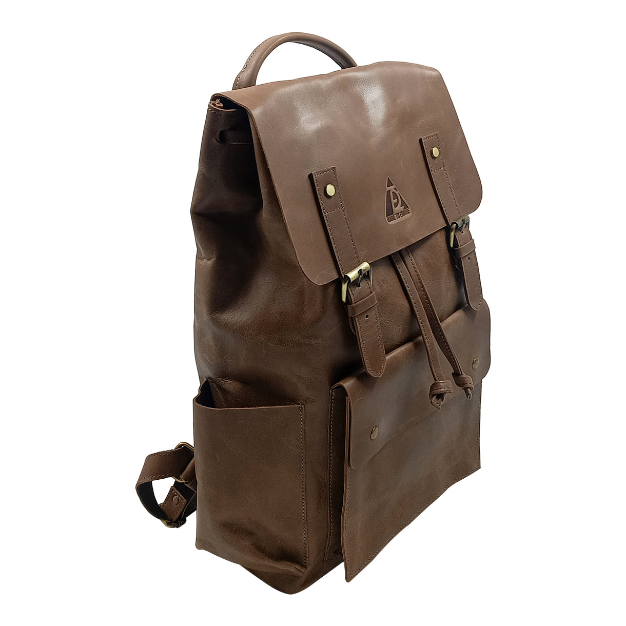 Leather Mud Brown Travel & Laptop Backpack