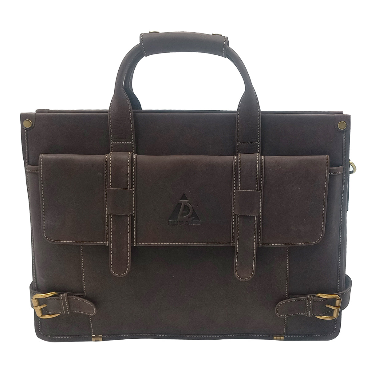 Onyx-brown-finish-Laptop-Bag-front