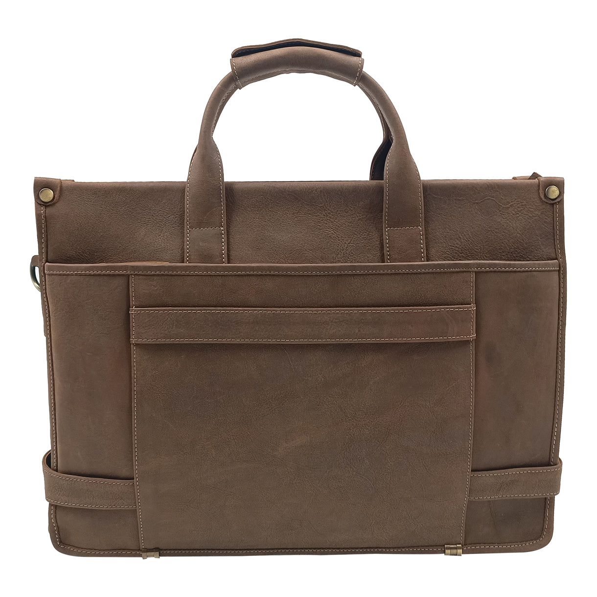 Leather Ragno Rewind Tobacco Laptop Messenger Bag for Men