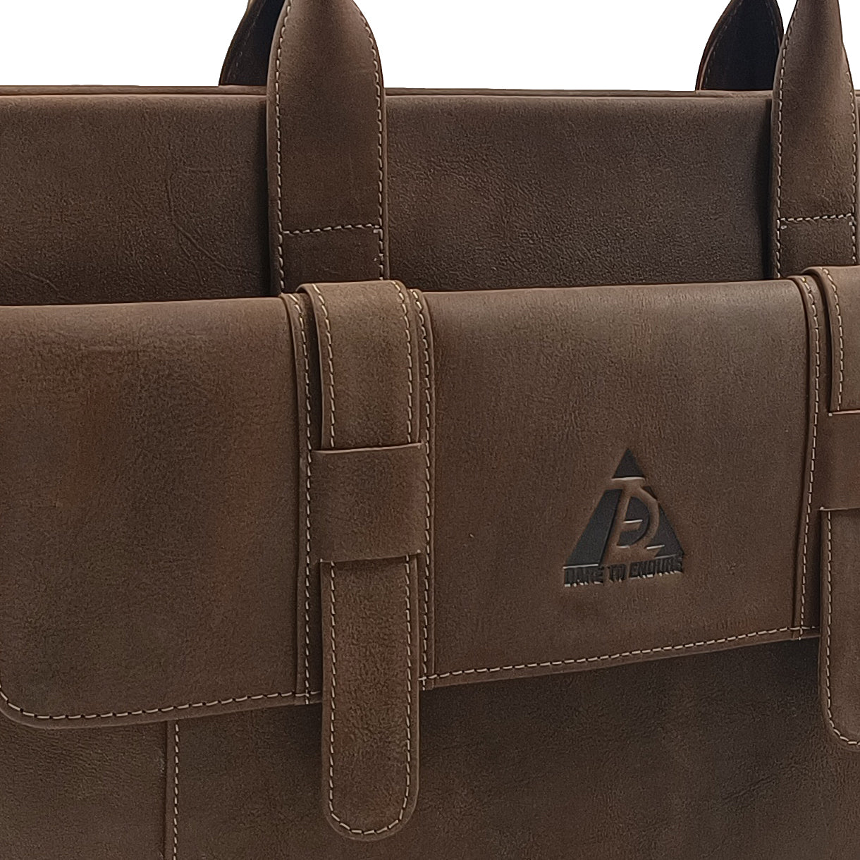 Leather Ragno Rewind Tobacco Laptop Messenger Bag for Men