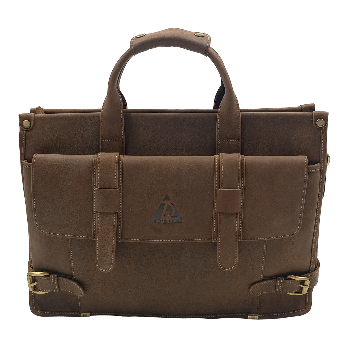 Leather Ragno Rewind Tobacco Laptop Messenger Bag for Men