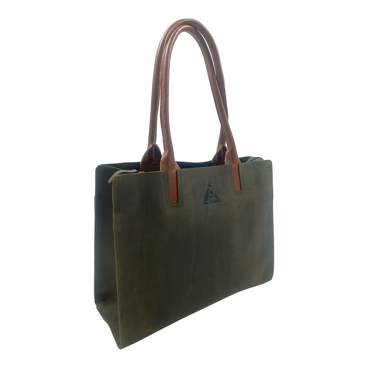 dark-muted-green-finish-Handbag-side